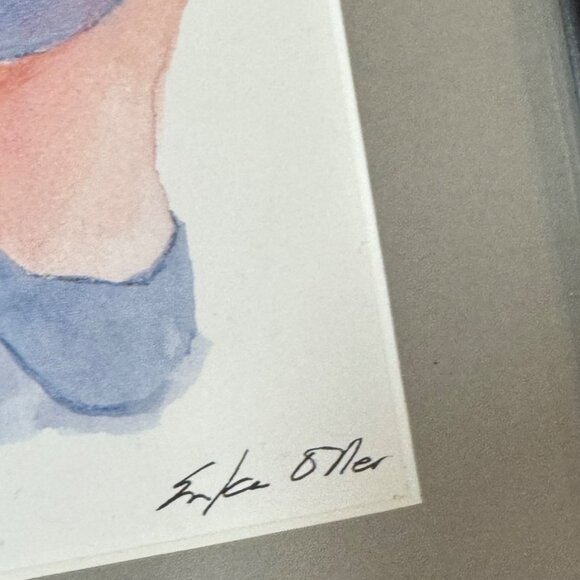 Erika Oller  Print Lady With Black Cat Framed - Picture 5 of 8